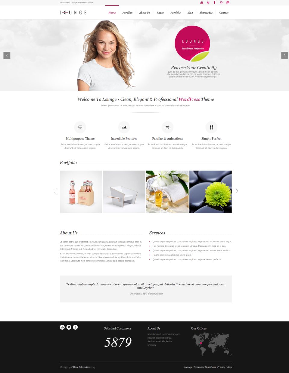 WordPress template ThemeForest Lounge