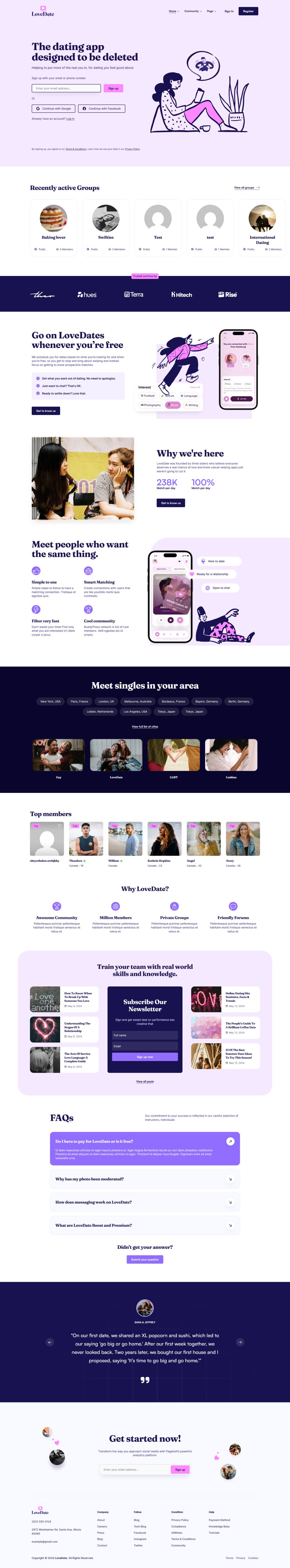 WordPress template ThemeForest LoveDate
