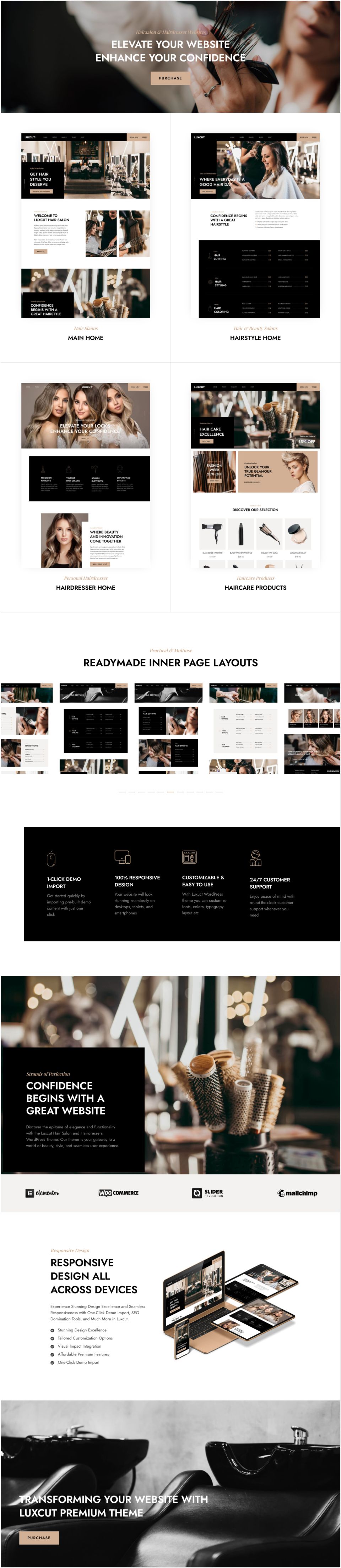 WordPress template ThemeForest Luxcut