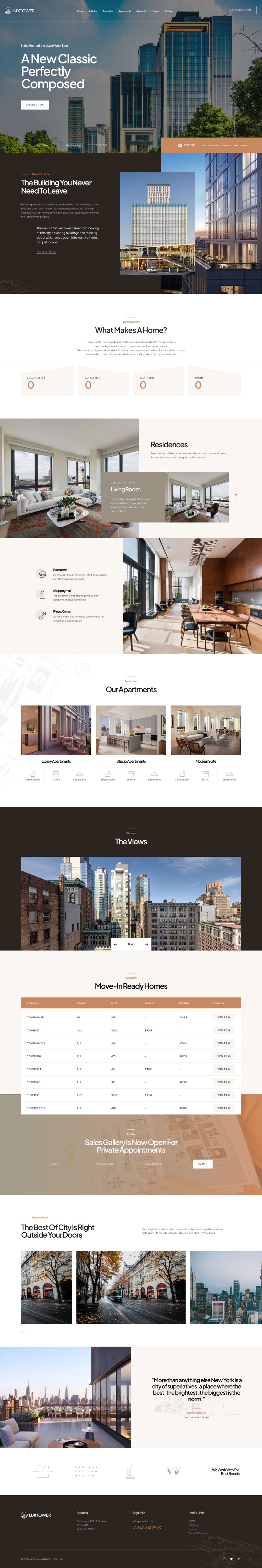 WordPress template ThemeForest Luxtower