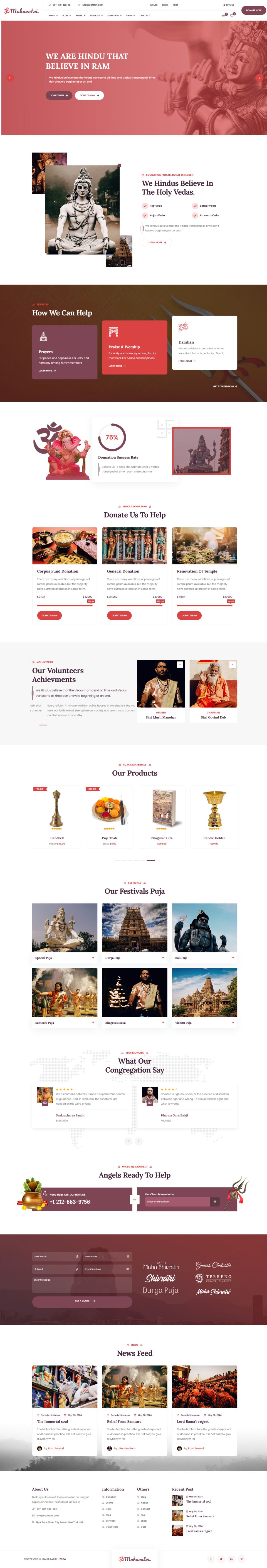 WordPress template ThemeForest Maharatri