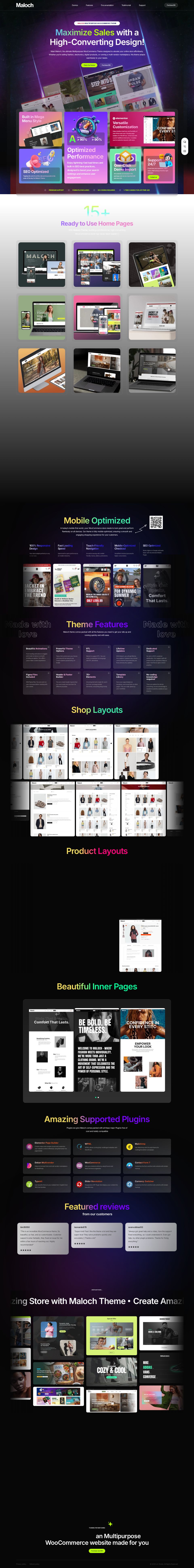 WordPress template ThemeForest Maloch