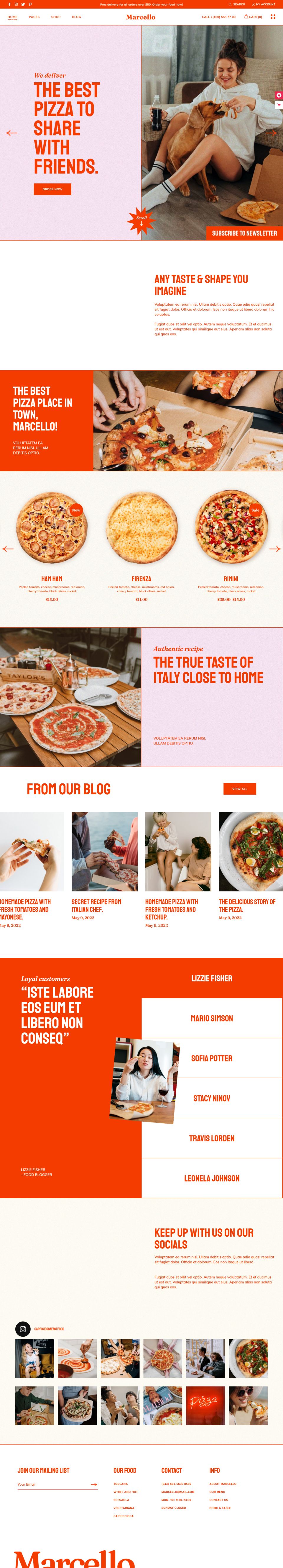 WordPress template ThemeForest Marcello