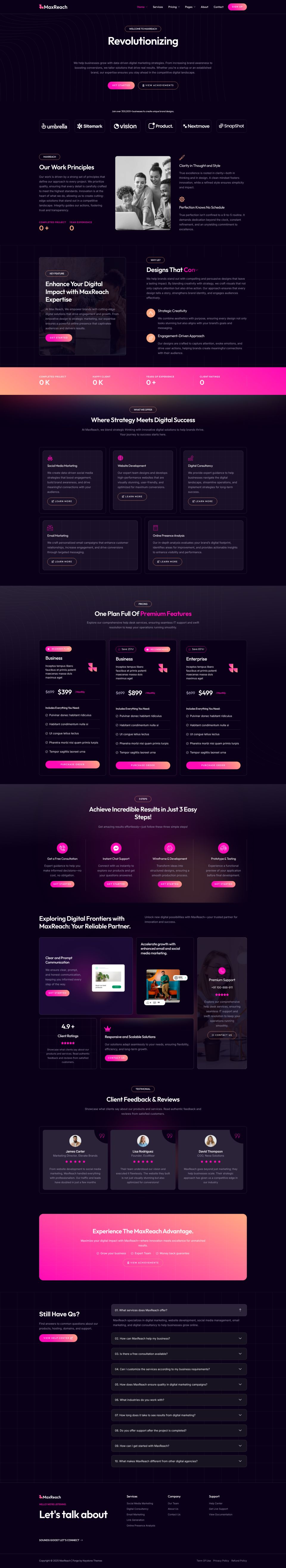 WordPress template ThemeForest MaxReach