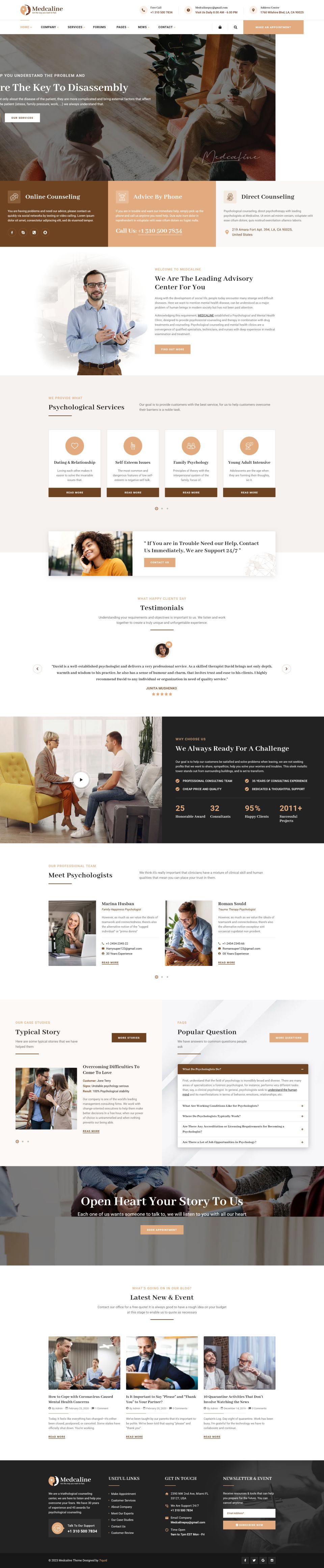 WordPress template ThemeForest Medcaline