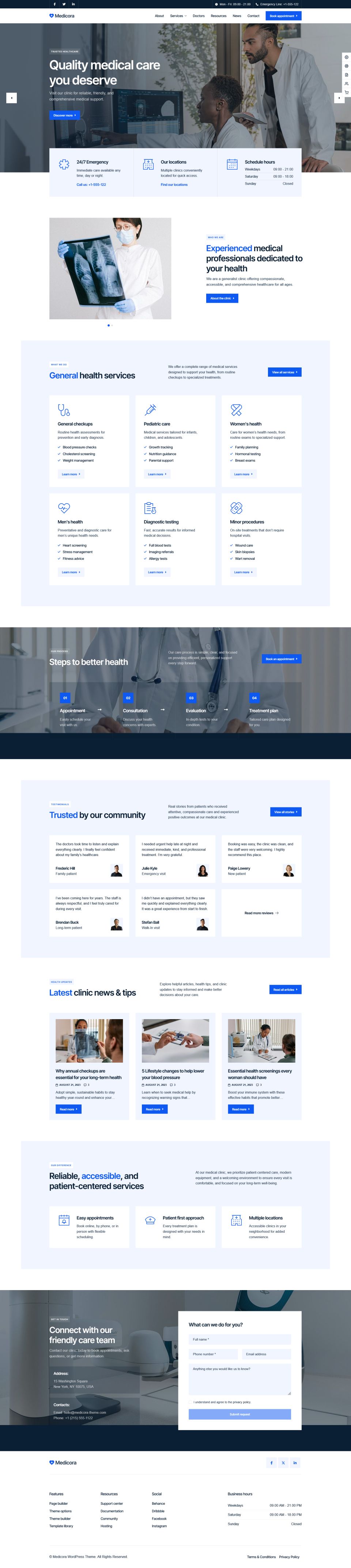 Template ThemeForest Medicora WordPress template ThemeForest Medicora