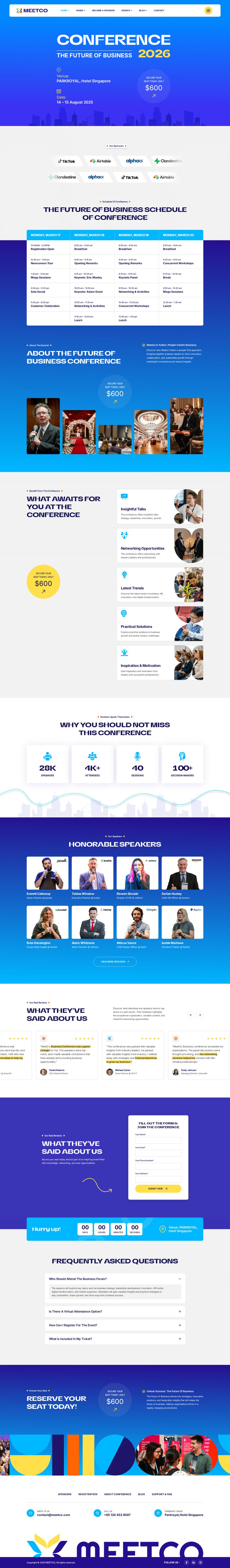 WordPress template ThemeForest Meetco