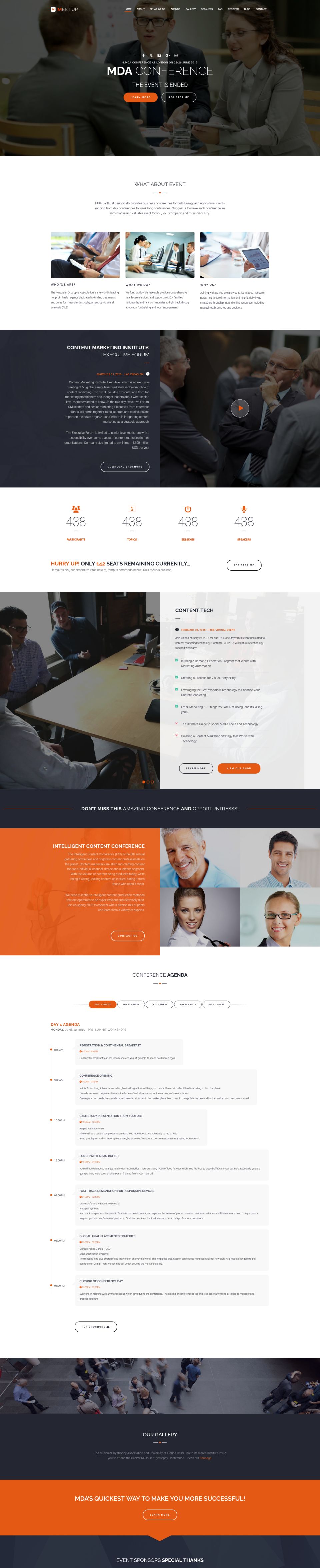 WordPress template ThemeForest Meetup