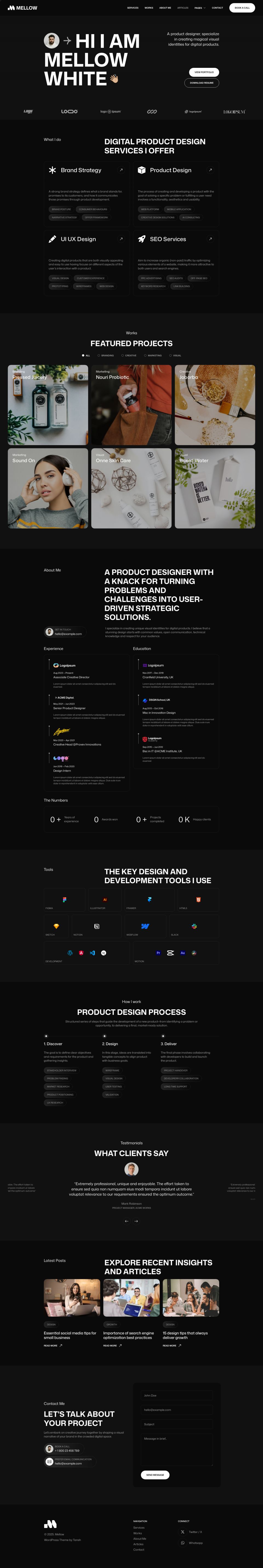 WordPress template ThemeForest Mellow