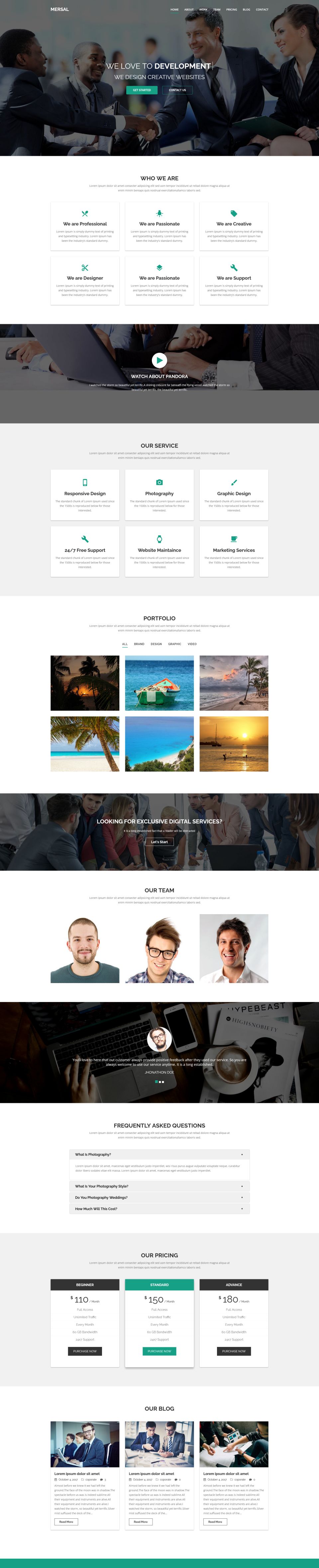 WordPress template ThemeForest Mersal