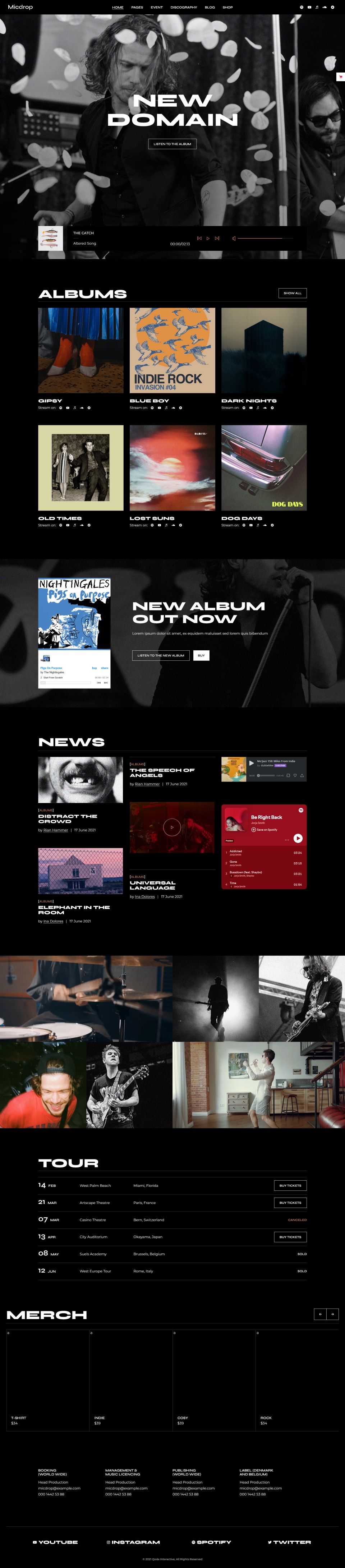 WordPress template ThemeForest Micdrop