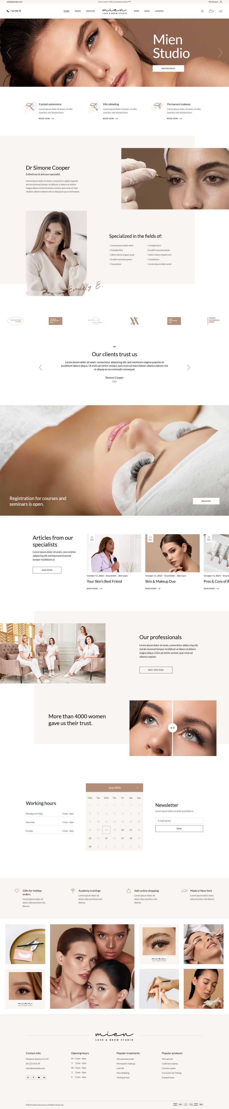 WordPress template ThemeForest Mien