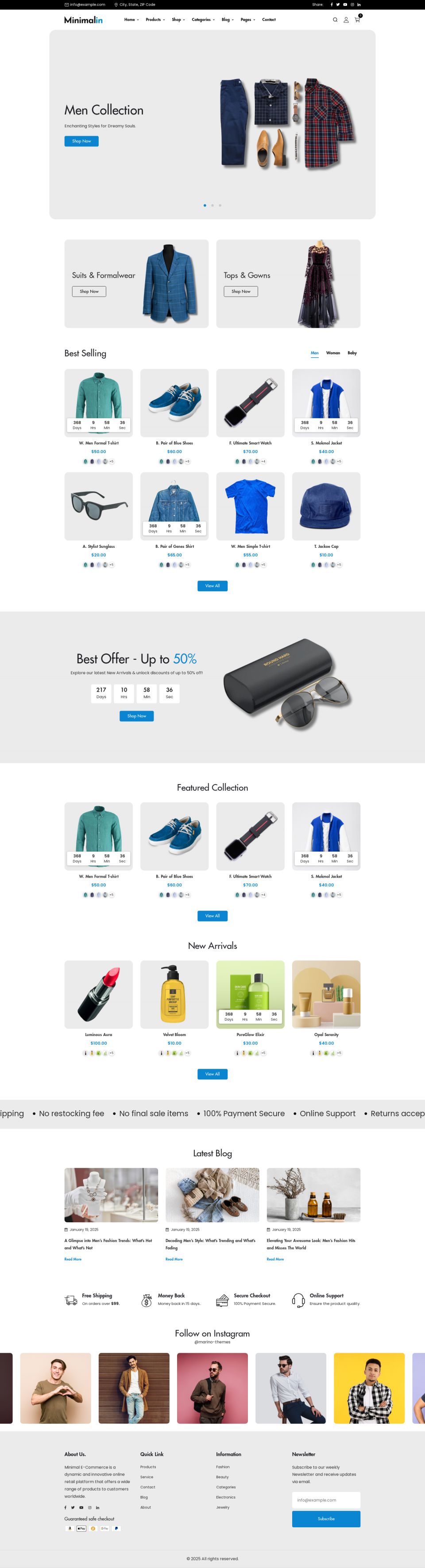 WordPress template ThemeForest Minimalin