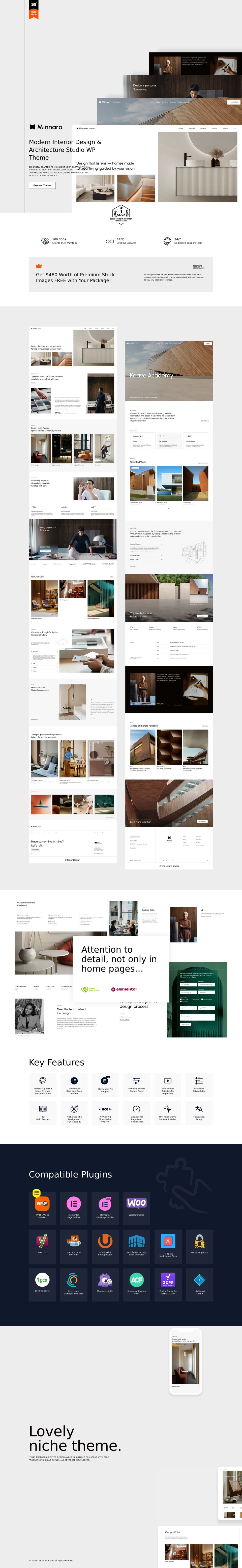 WordPress template ThemeForest Minnaro