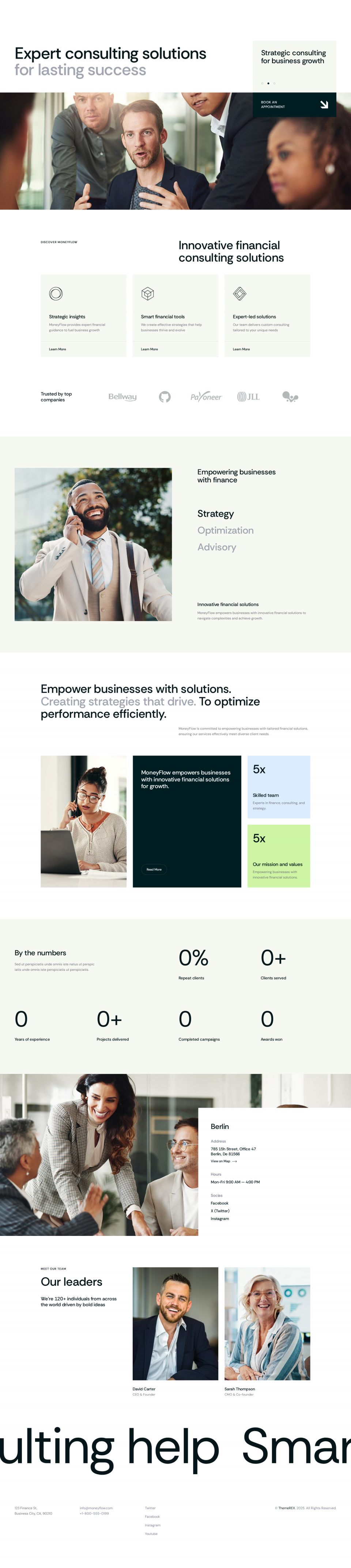 WordPress template ThemeForest MoneyFlow
