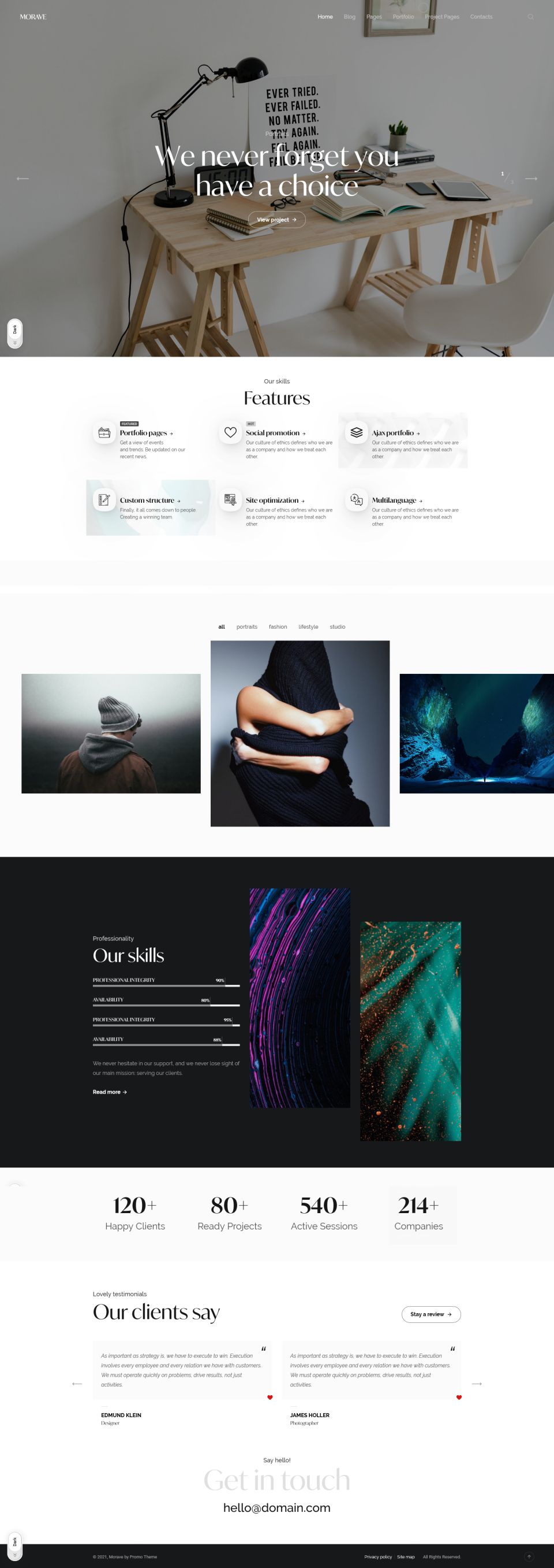 WordPress template ThemeForest Morave