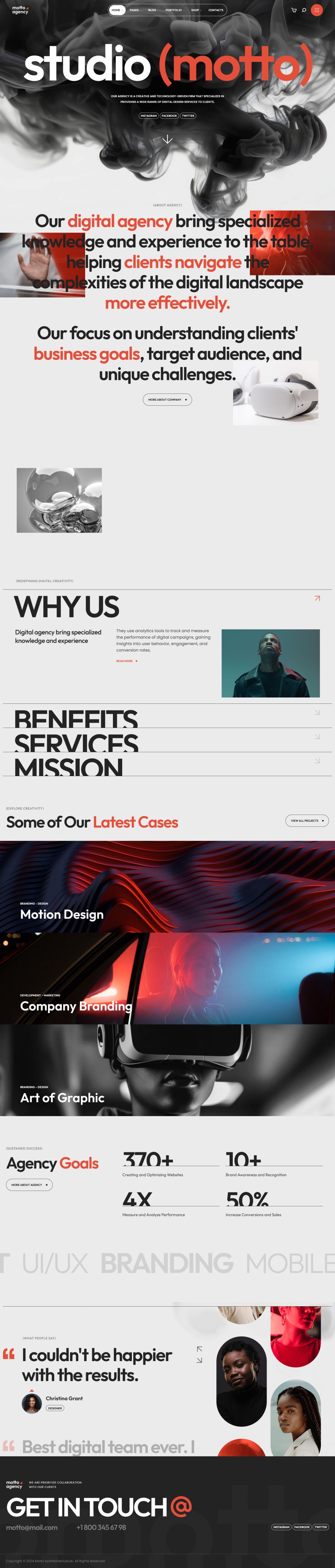 WordPress template ThemeForest Motto