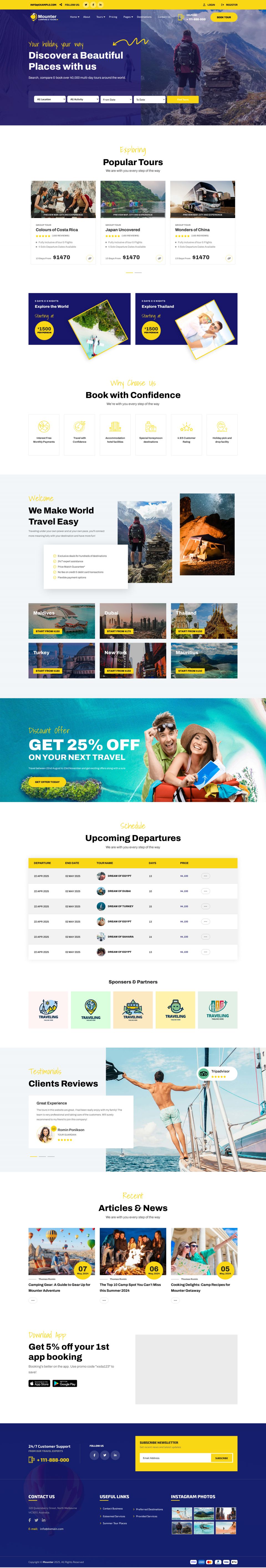 WordPress template ThemeForest Mounter