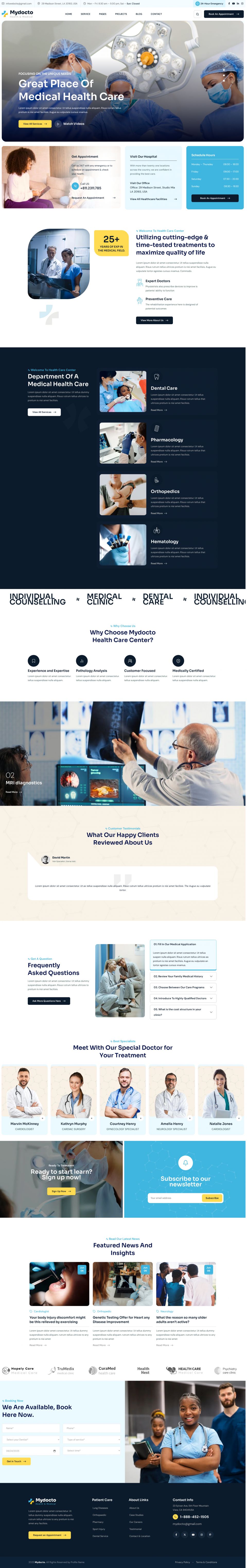 Template ThemeForest Mydocto WordPress template ThemeForest Mydocto