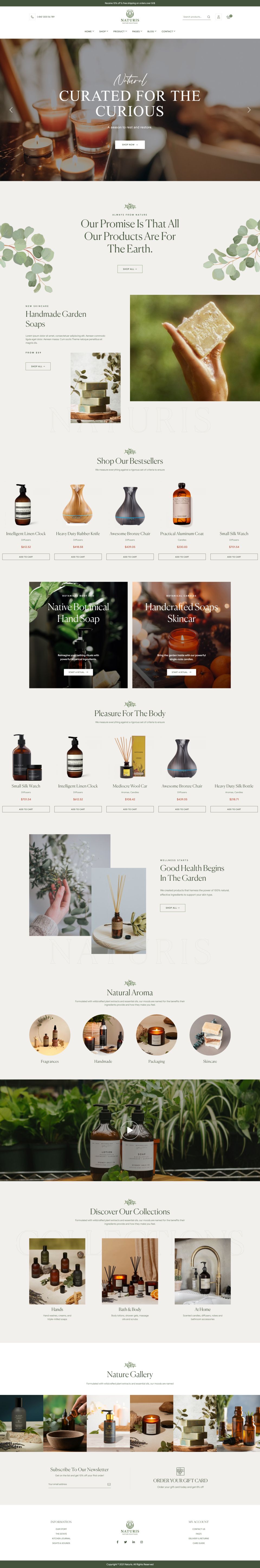 WordPress template ThemeForest Naturis