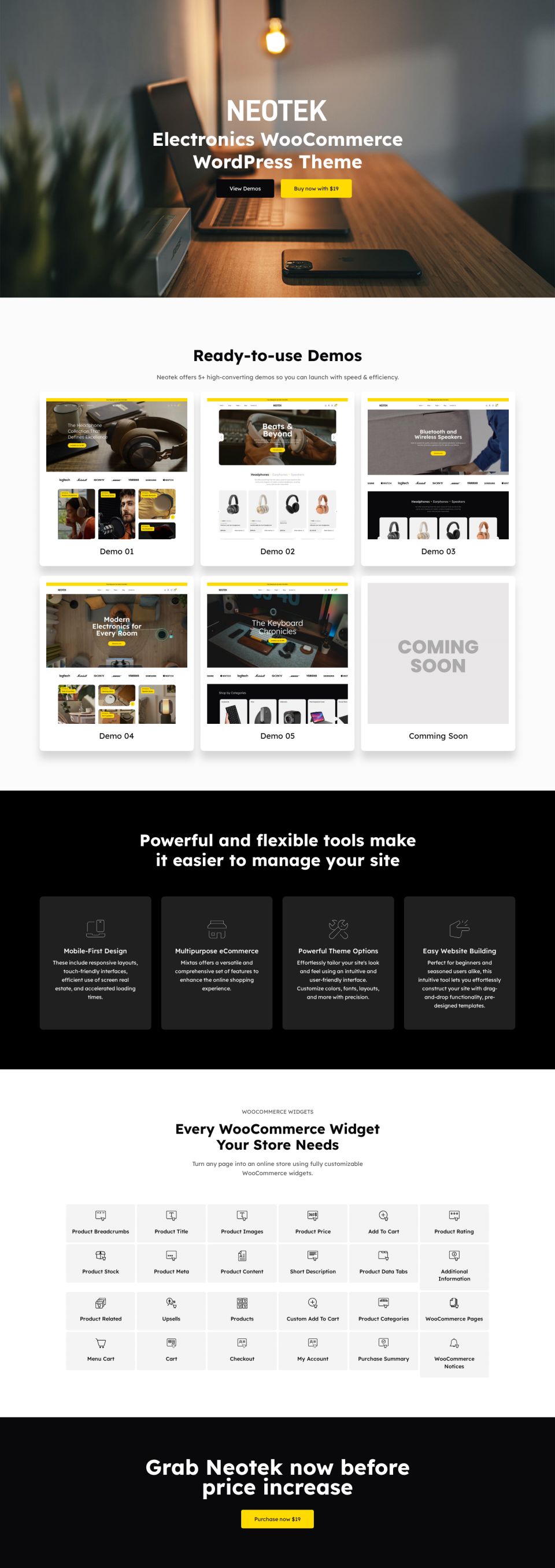 WordPress template ThemeForest Neotek