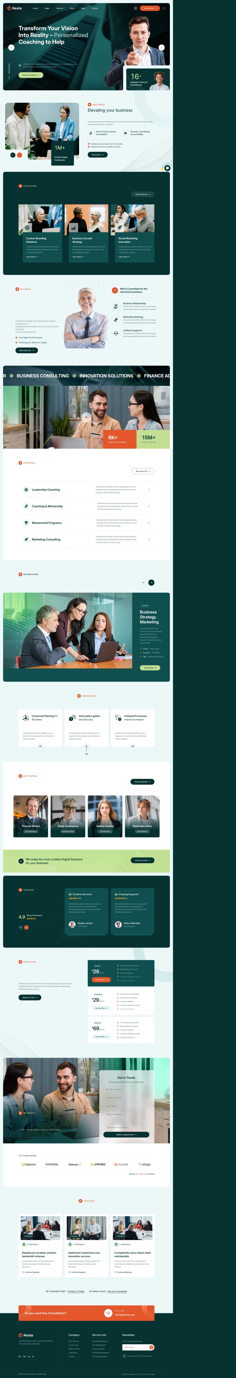 WordPress template ThemeForest Nexta