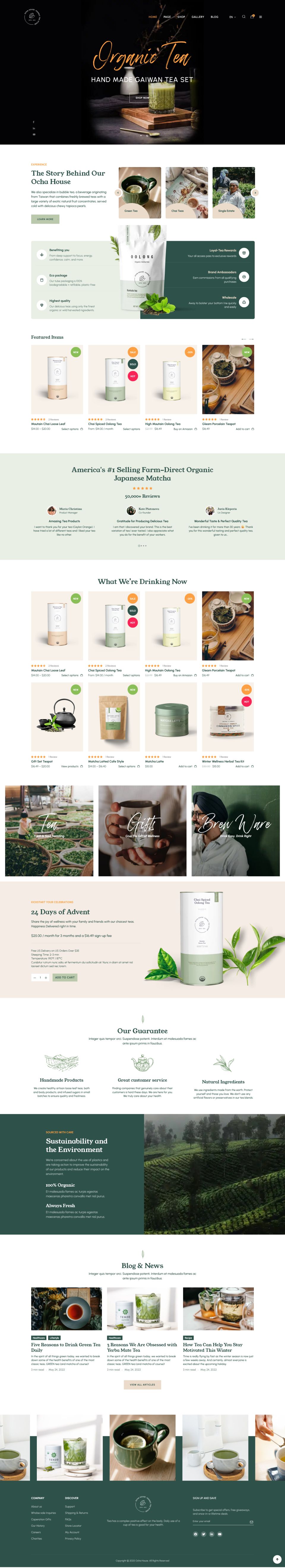 WordPress template ThemeForest OchaHouse