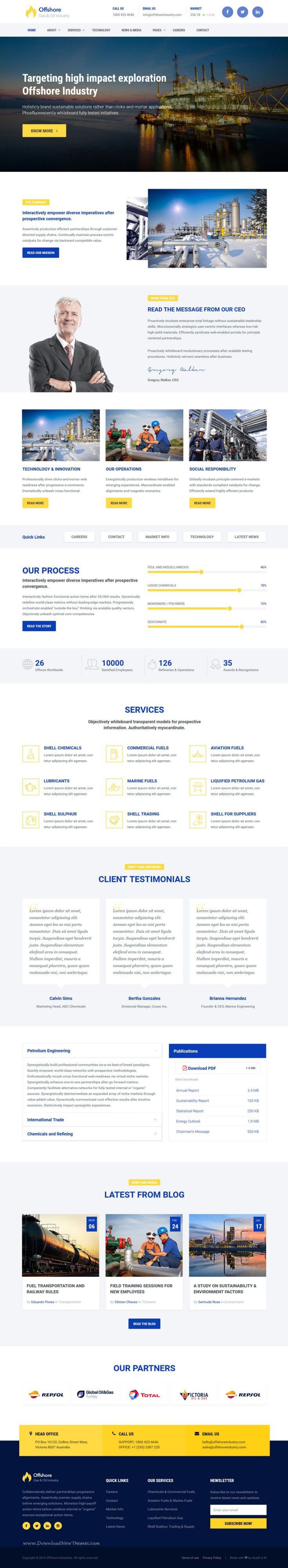 WordPress template ThemeForest Offshore