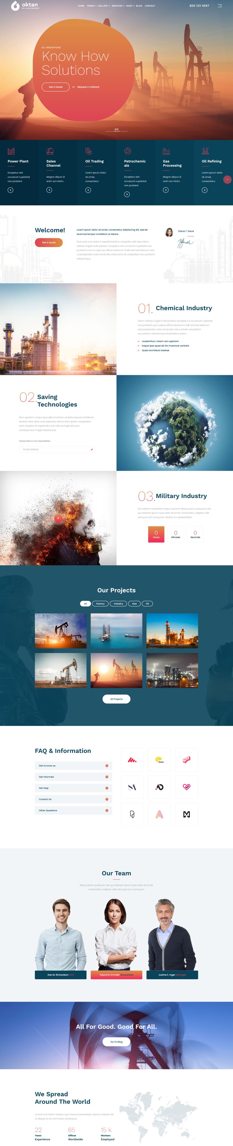 WordPress template ThemeForest Oktan