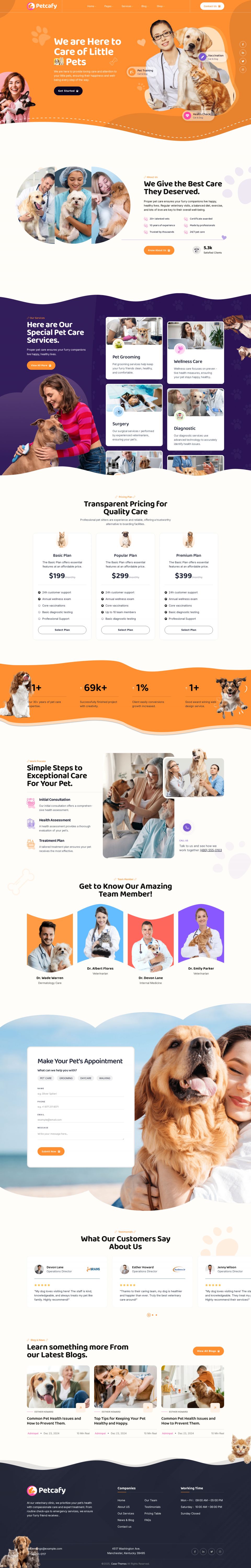 WordPress template ThemeForest Petcafy