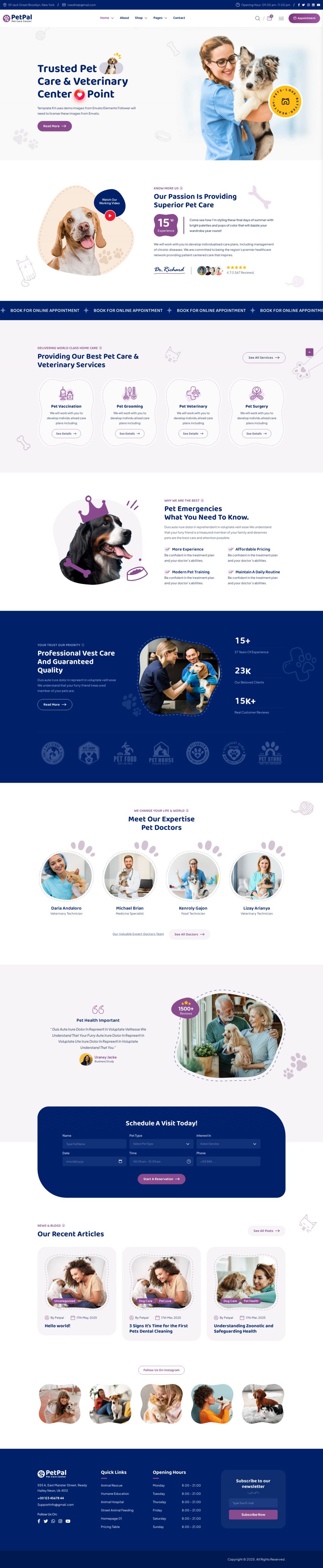 WordPress template ThemeForest Petpal
