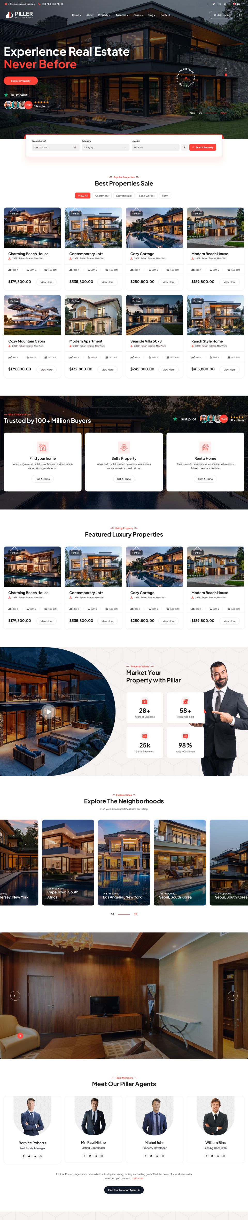 WordPress template ThemeForest Piller