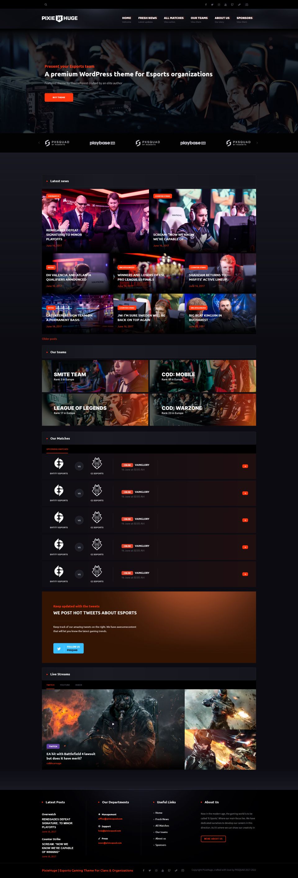 WordPress template ThemeForest PixieHuge