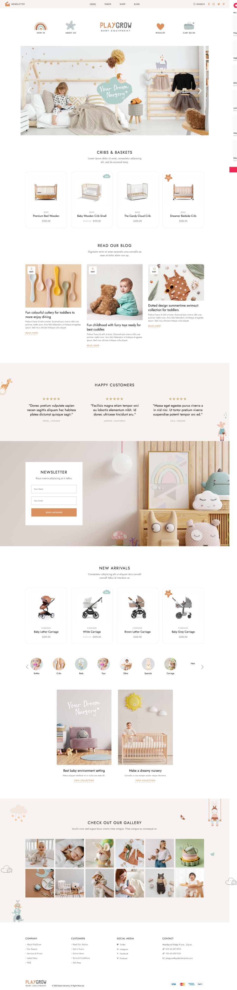 WordPress template ThemeForest PlayGrow