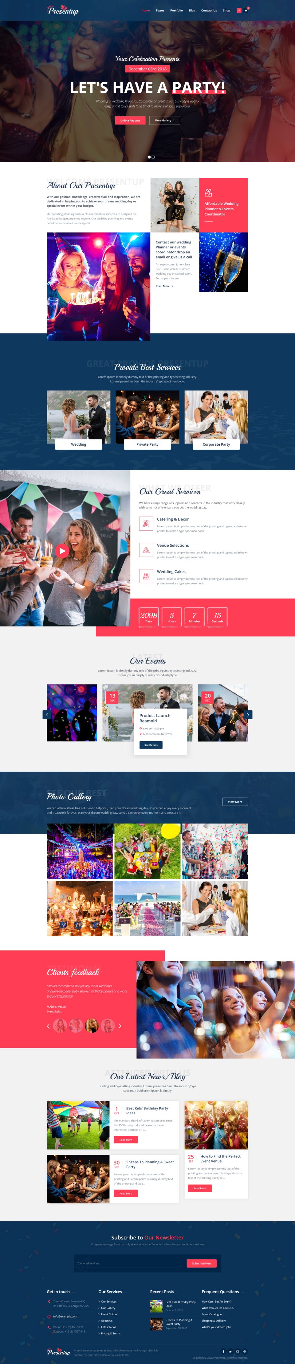 WordPress template ThemeForest Presentup