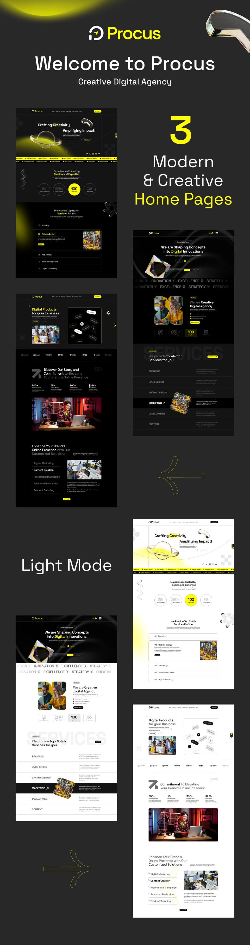 WordPress template ThemeForest Procus