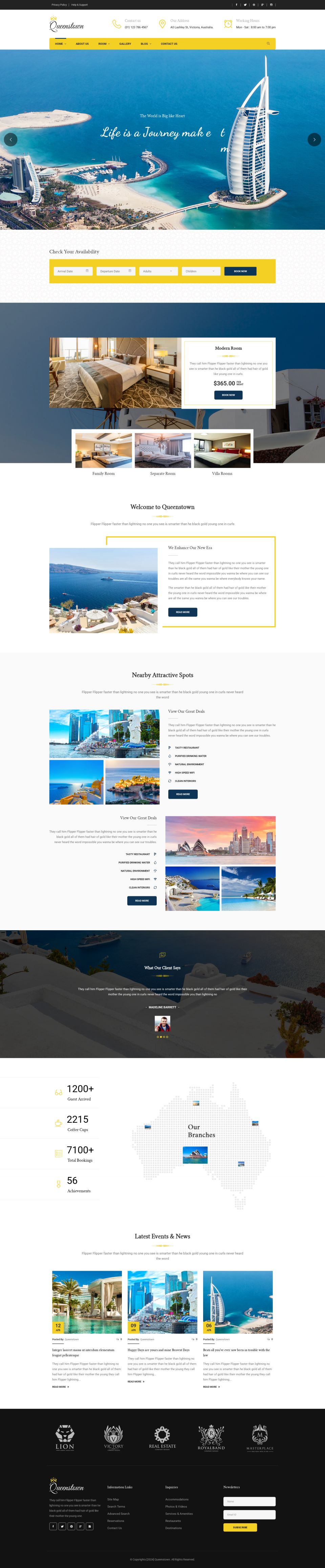 Template ThemeForest QueensTown WordPress template ThemeForest QueensTown