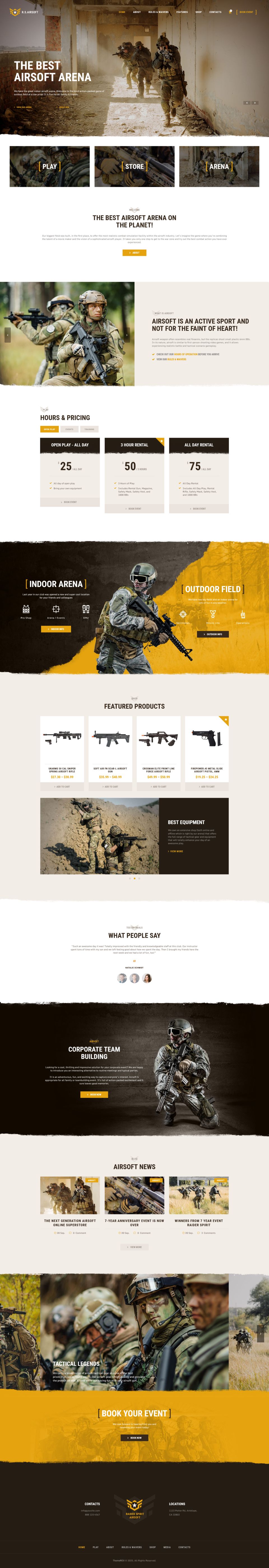WordPress template ThemeForest Raider Spirit