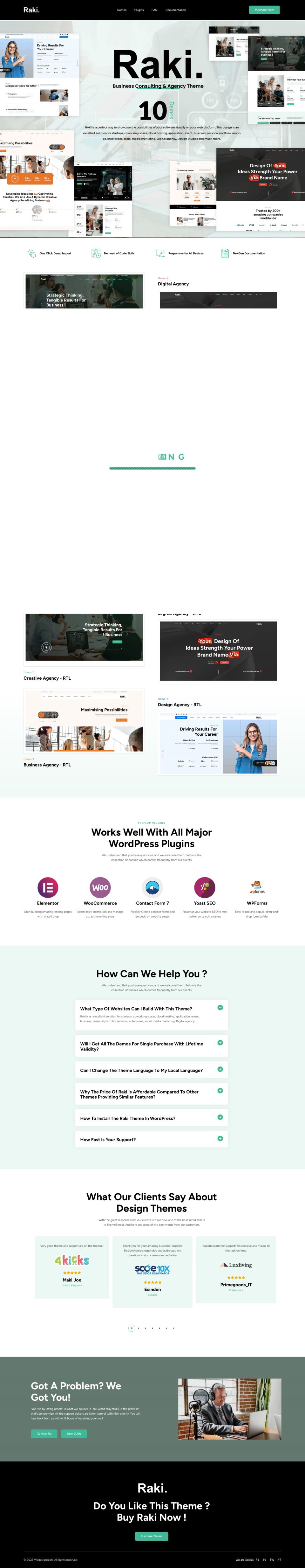 WordPress template ThemeForest Raki