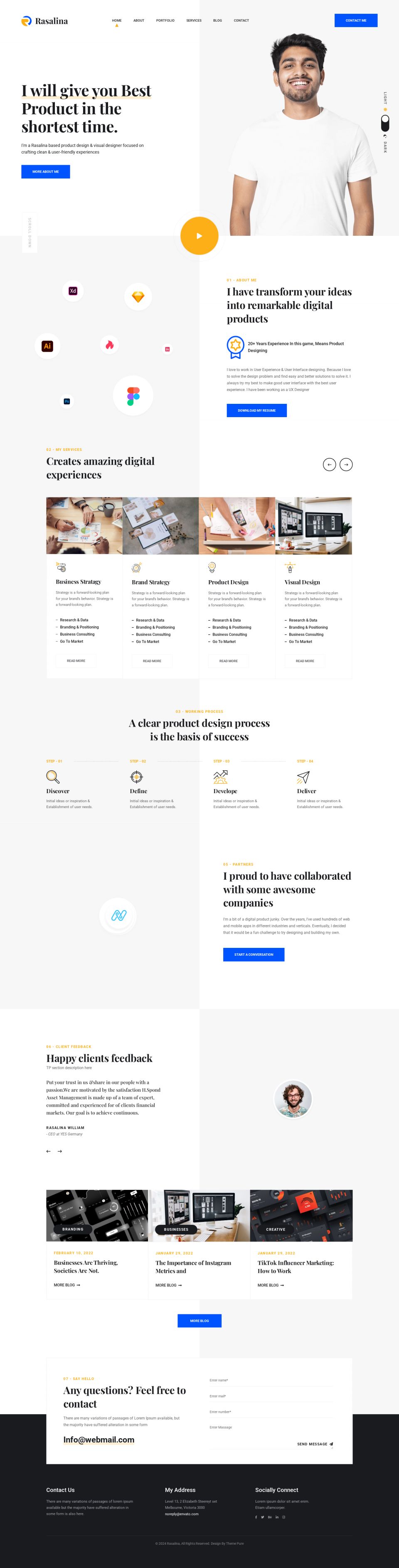 WordPress template ThemeForest Rasalina