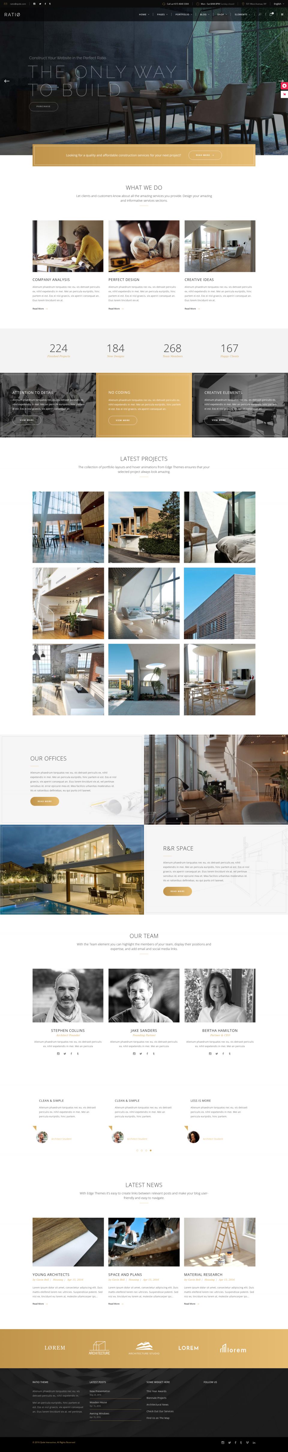 WordPress template ThemeForest Ratio