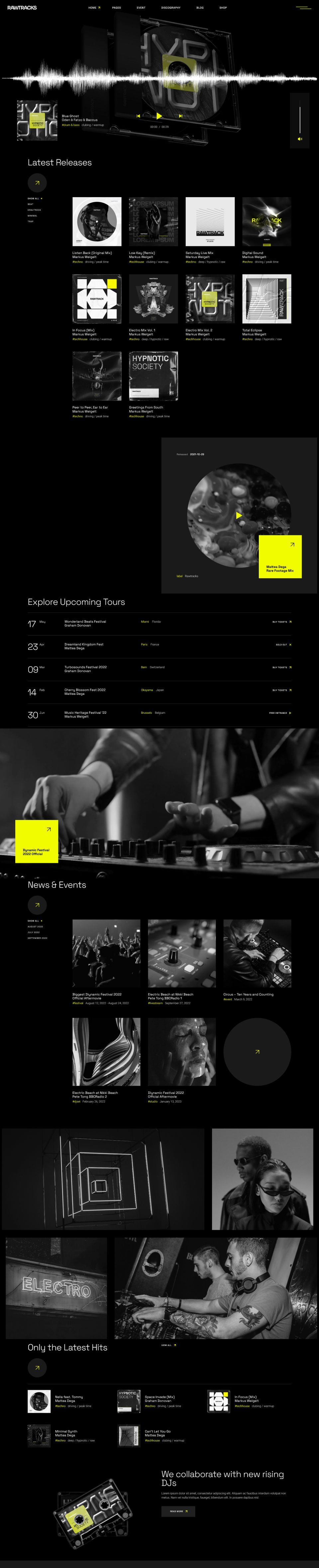 WordPress template ThemeForest Rawtracks