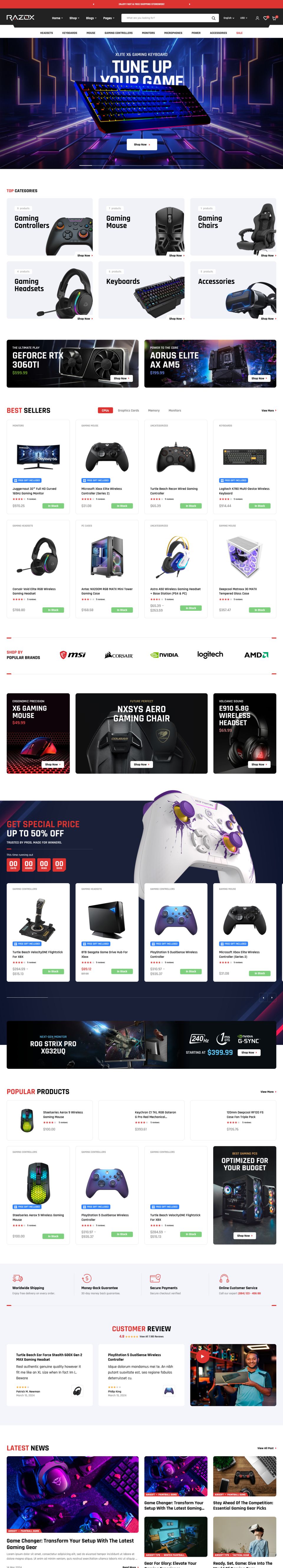 WordPress template ThemeForest Razox