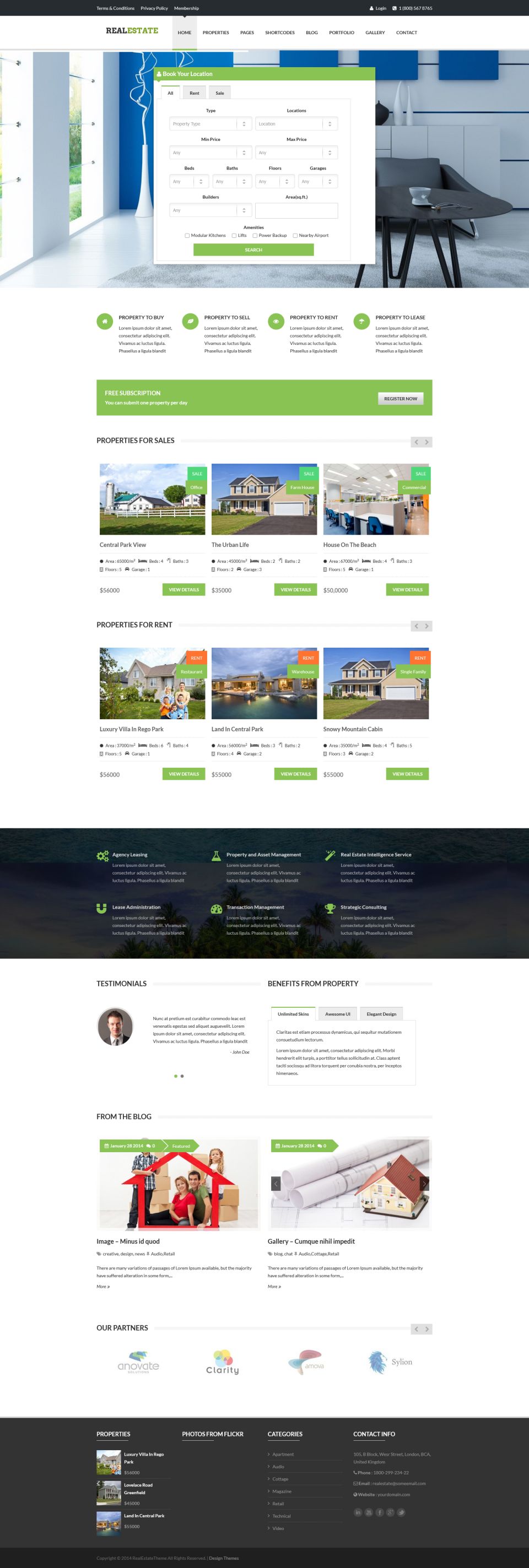 WordPress template ThemeForest Real Estate