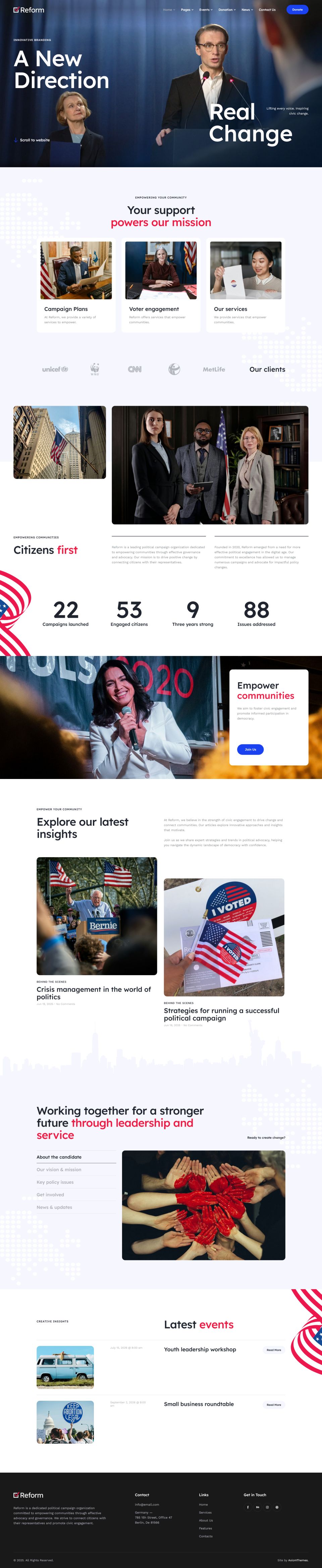 WordPress template ThemeForest Reform