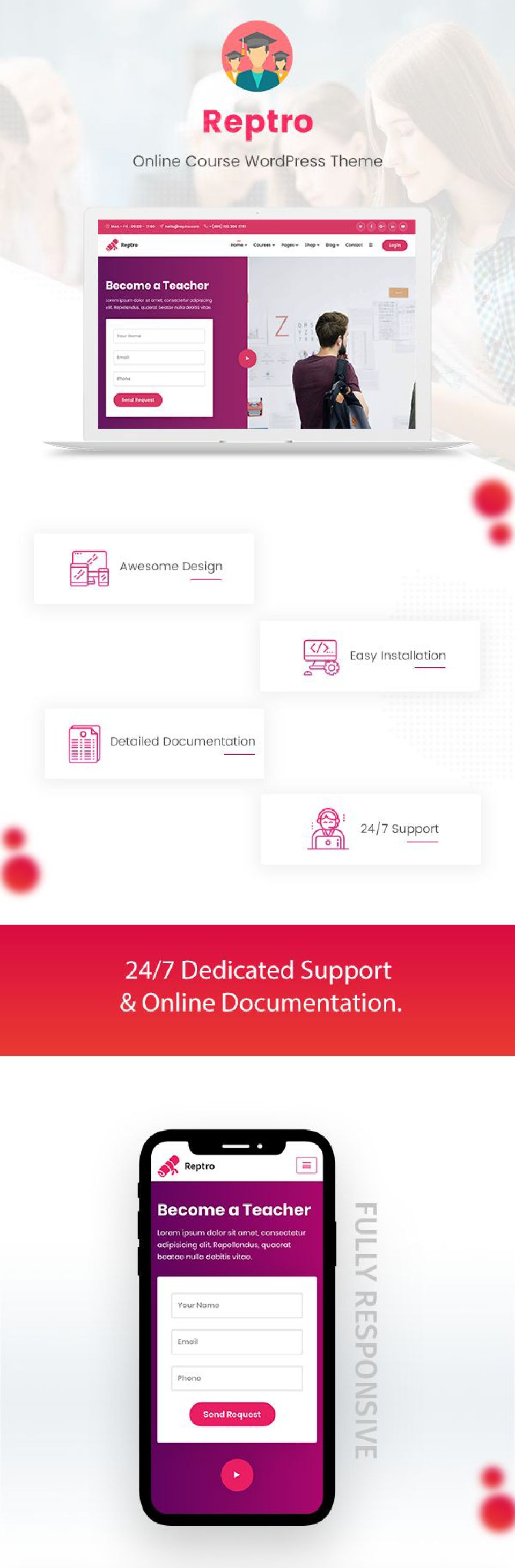 WordPress template ThemeForest Reptro