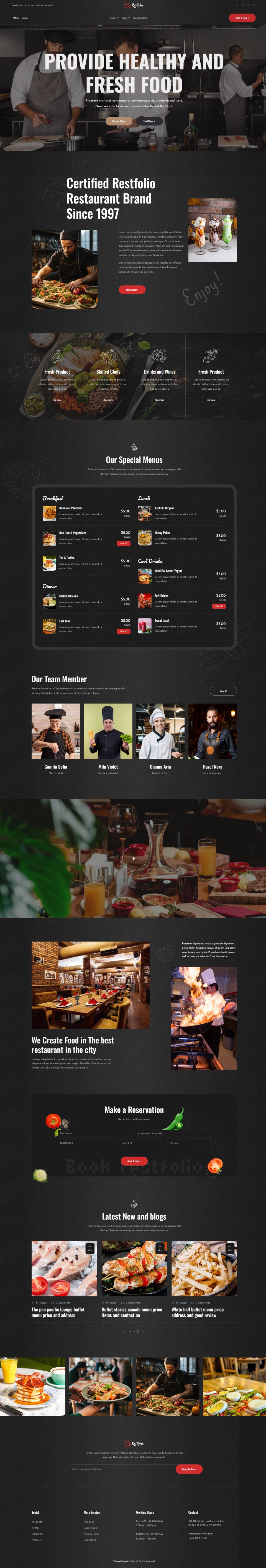 WordPress template ThemeForest Restfolio