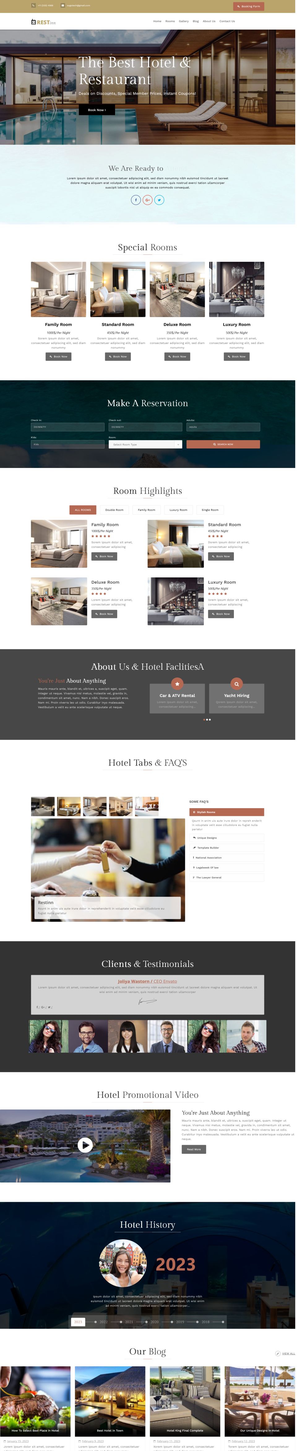 WordPress template ThemeForest Restinn