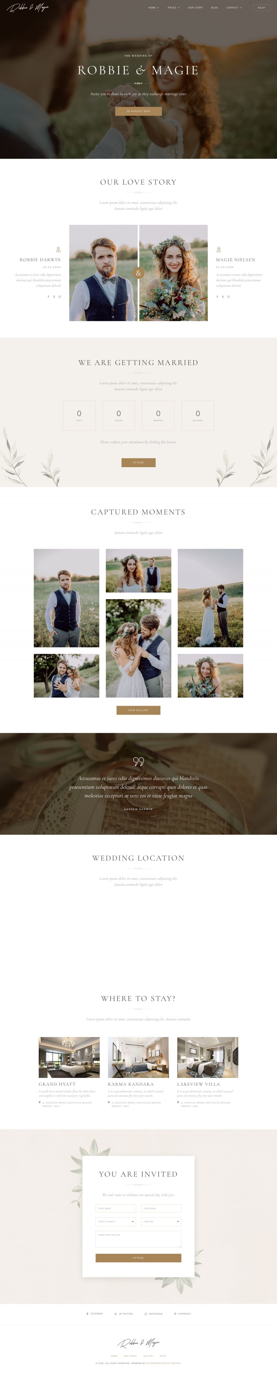 WordPress template ThemeForest Robbie & Magie