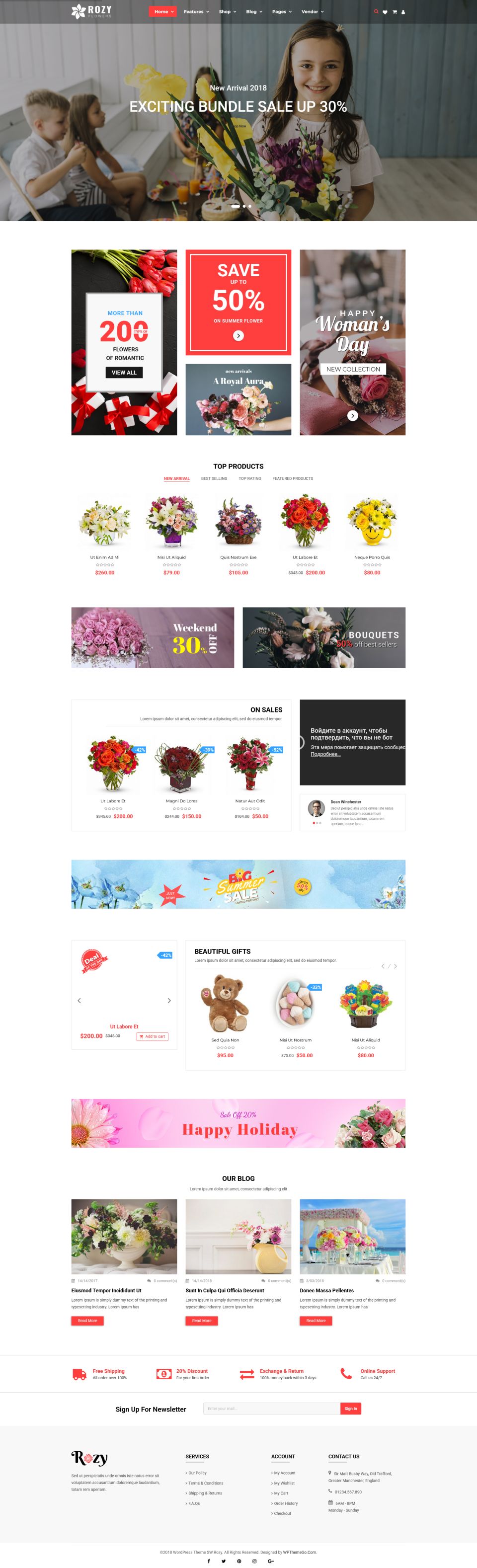 WordPress template ThemeForest Rozy